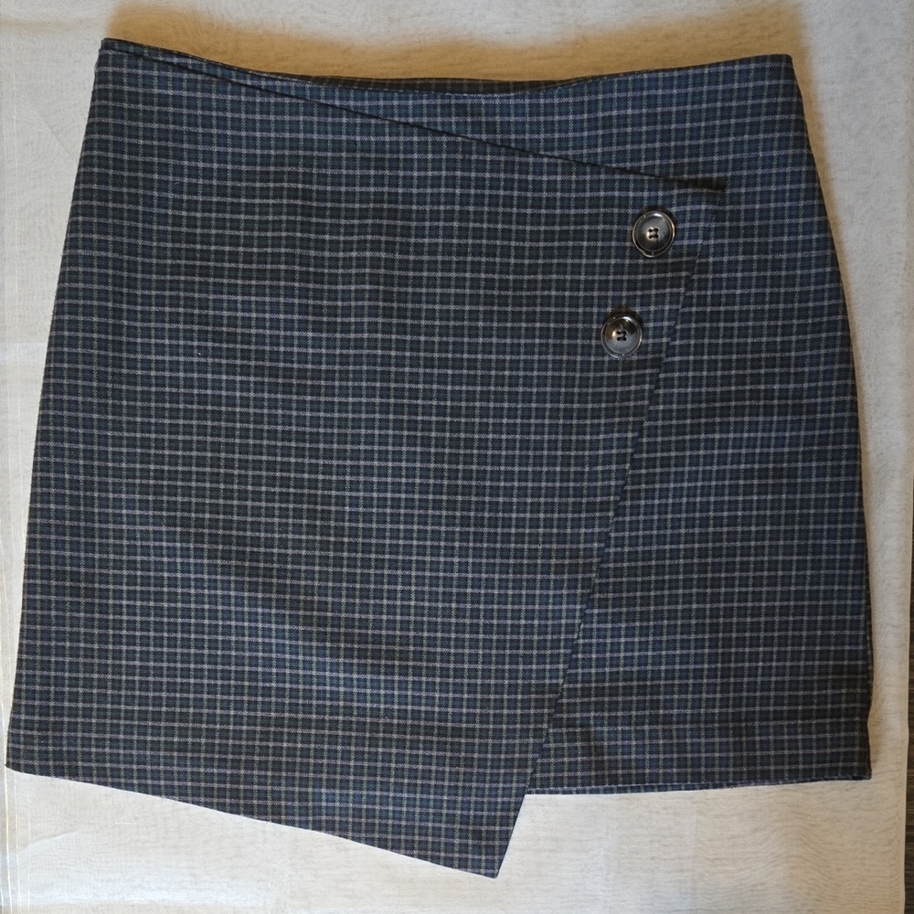 H&M Gray Wrap Mini Pencil Skirt